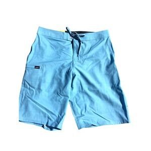 O'Neill Mens Blue Striped Board Shorts Swim Trunks Size 40 Quick Dry